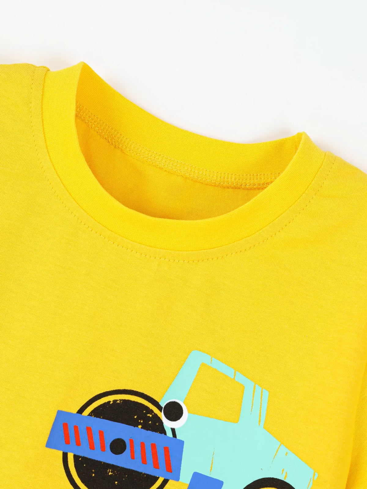 Children's Construction Truck Graphic Short Sleeve T-Shirt - Lilixa.store