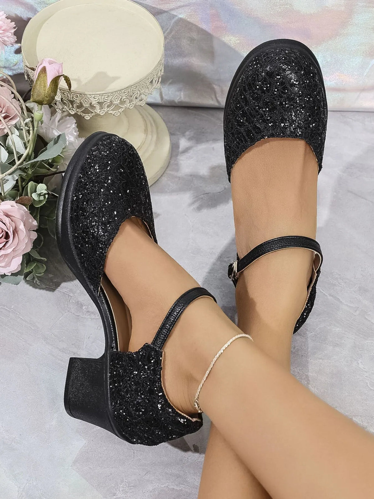 Round Toe Block Heels Pumps - Lilixa.store