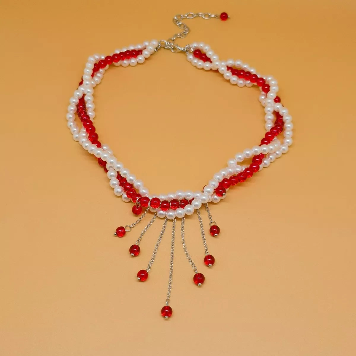 Twisted Bead Tassel Necklace - Lilixa.store