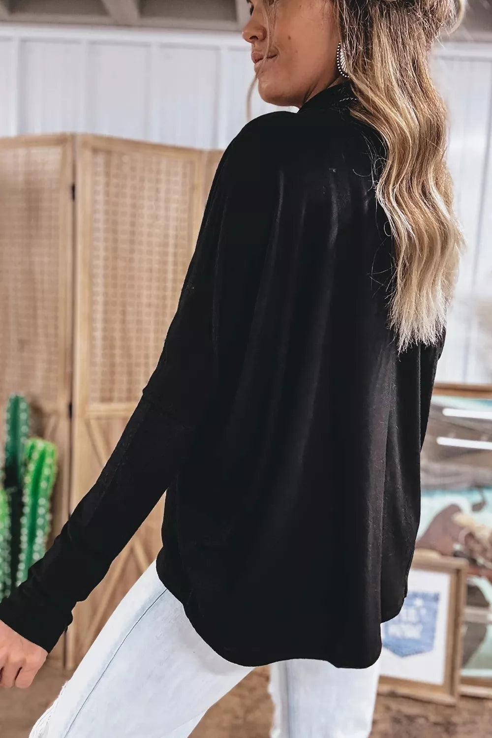 High Neck Long Sleeve Top - Lilixa.store