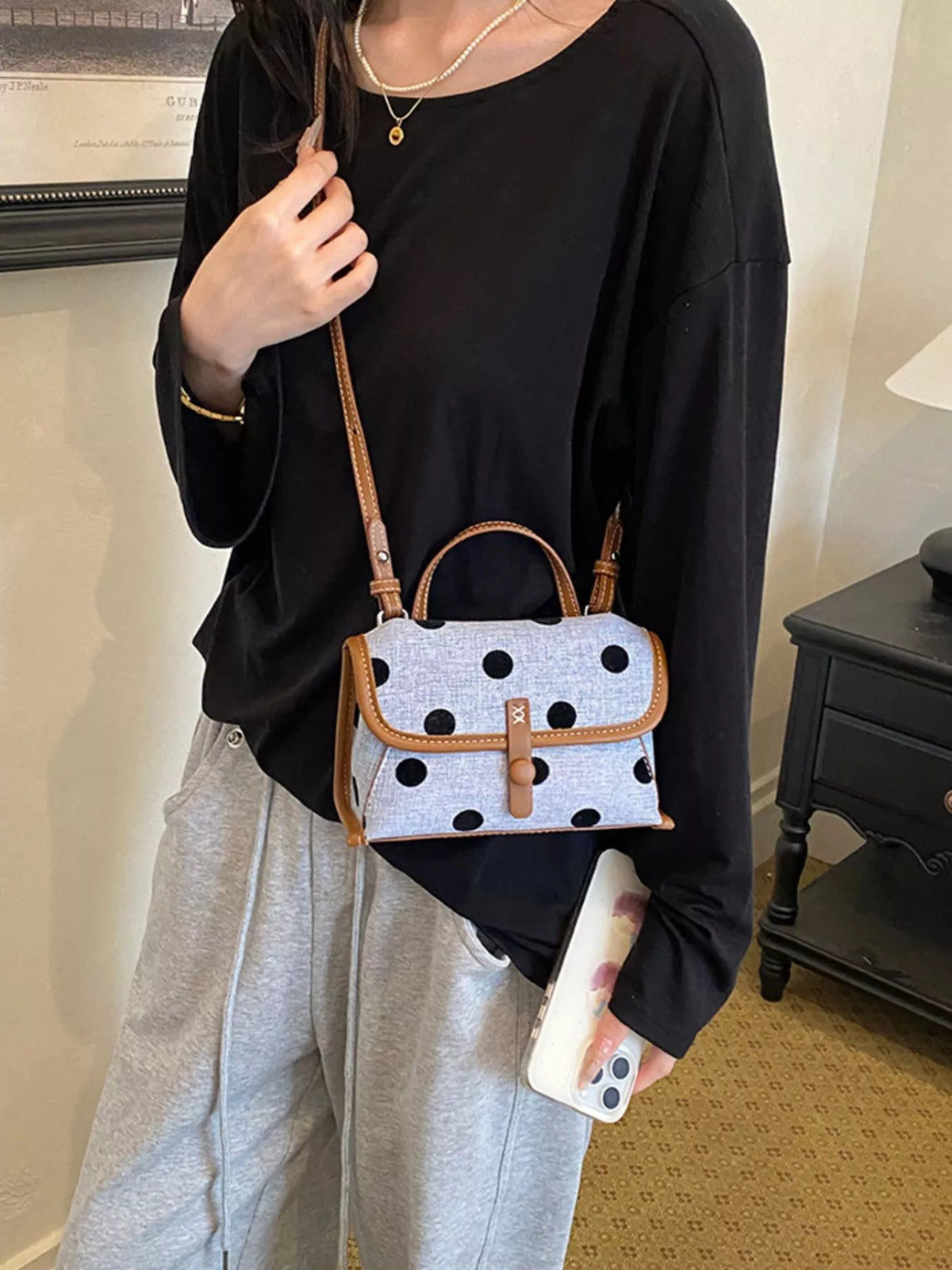 Polka Dot Crossbody Bag