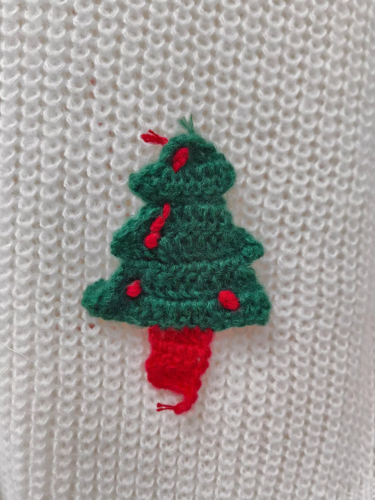 Festive Christmas Applique V-Neck Knit Cardigan, view 7