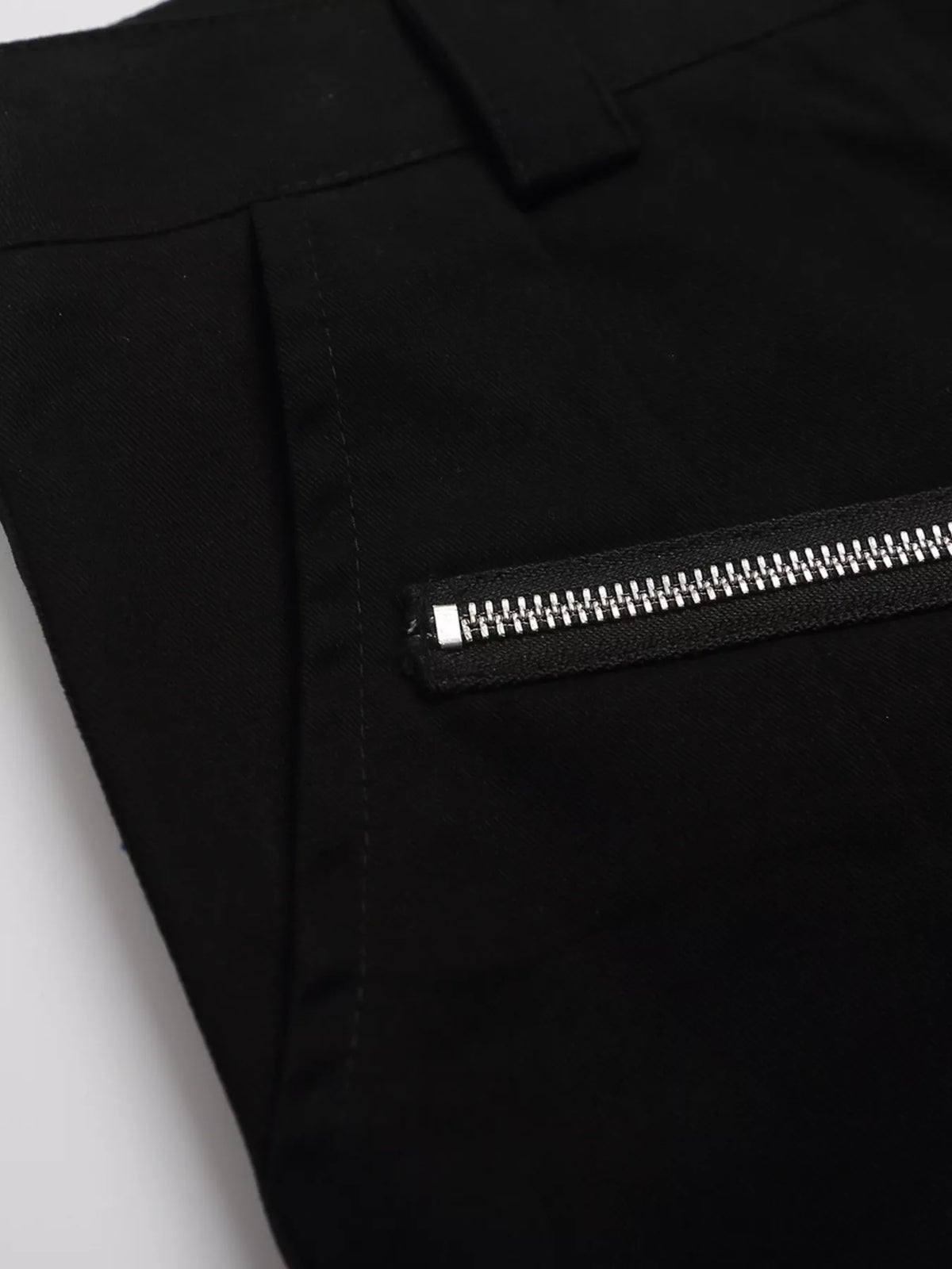 Men's Zipper Detail Wide Leg Capris