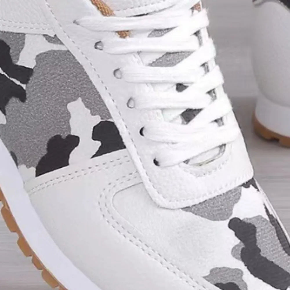 Tied Printed PU Leather Athletic - Lilixa.store