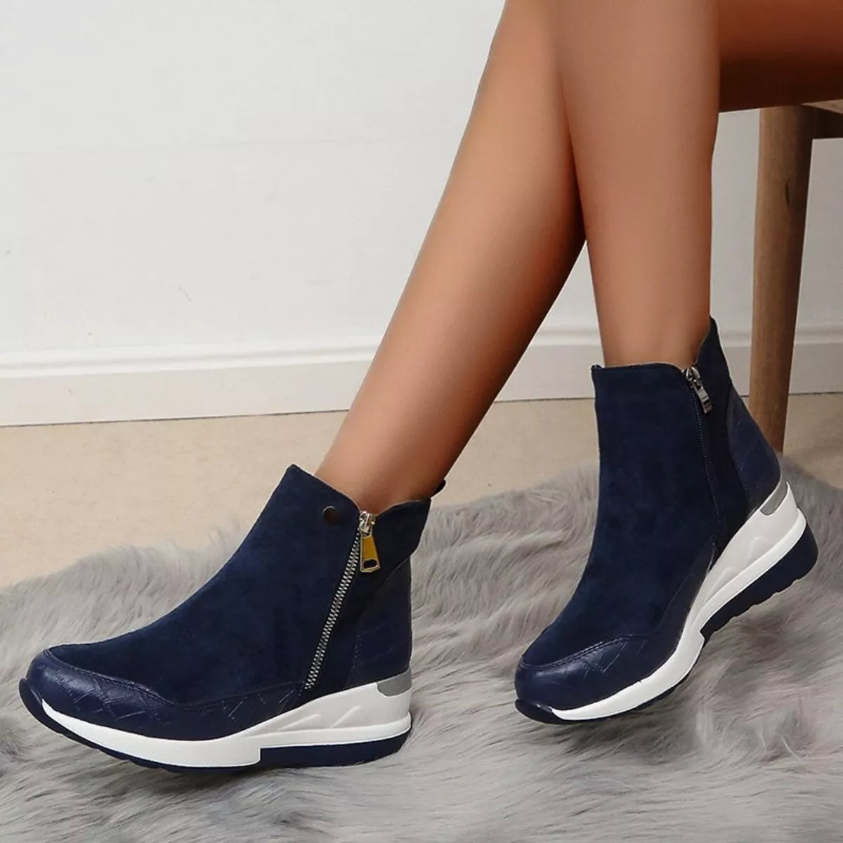 Side Zipper Ankle Boots - Lilixa.store