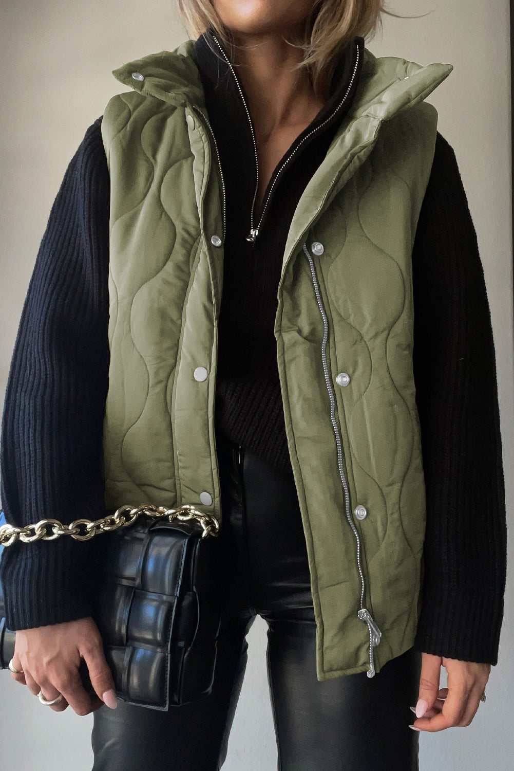 Collared Neck Vest with Pockets, view 10