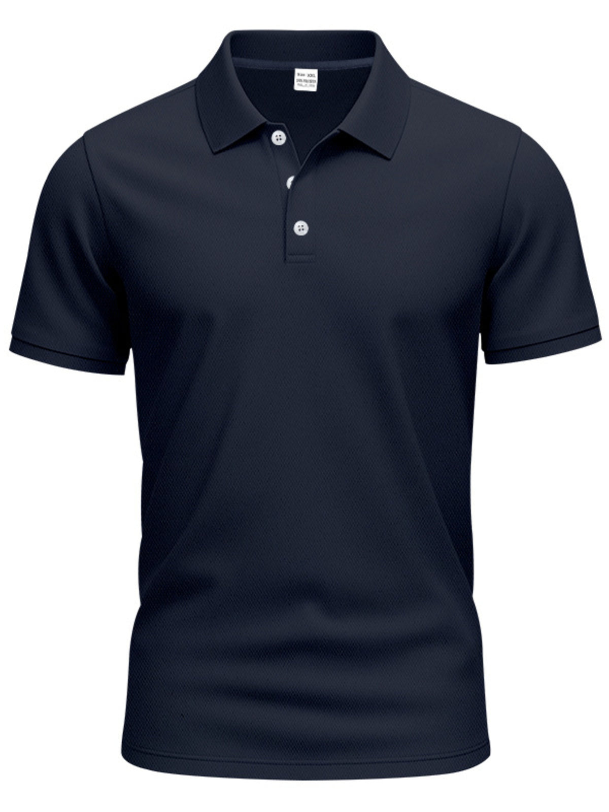 Men's Full Size Button Detail Short Sleeve Polo Plus Size