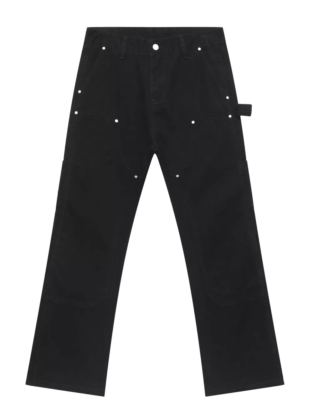 Men's Rivet-Detailed Straight-Leg Jeans - Lilixa.store