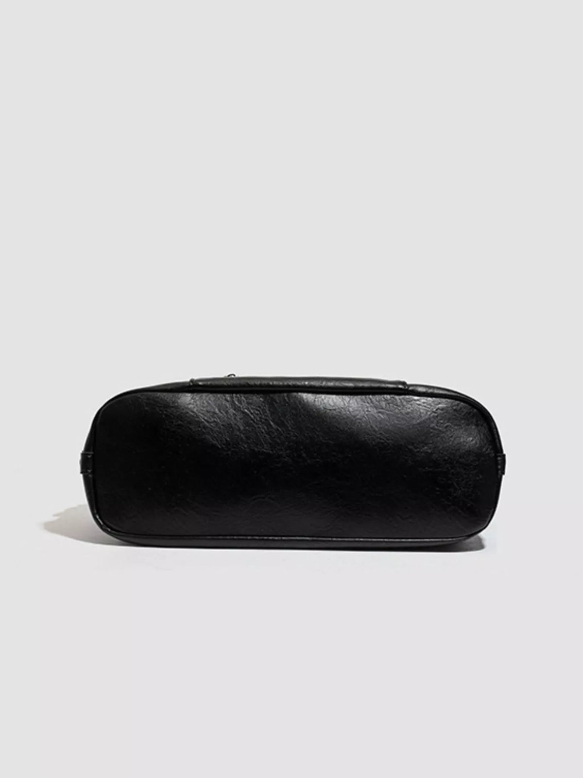 Multi-Pocket Zippered Shoulder Bag in Black, view 5