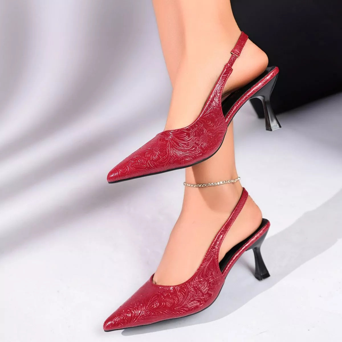 Point Toe Slingback Pumps - Lilixa.store