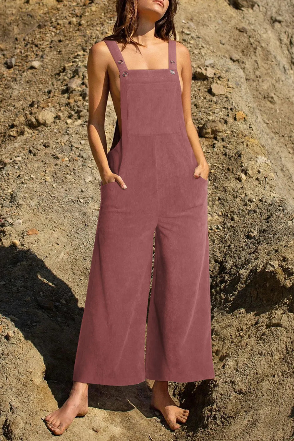 Pocketed Wide Leg Overall - Lilixa.store
