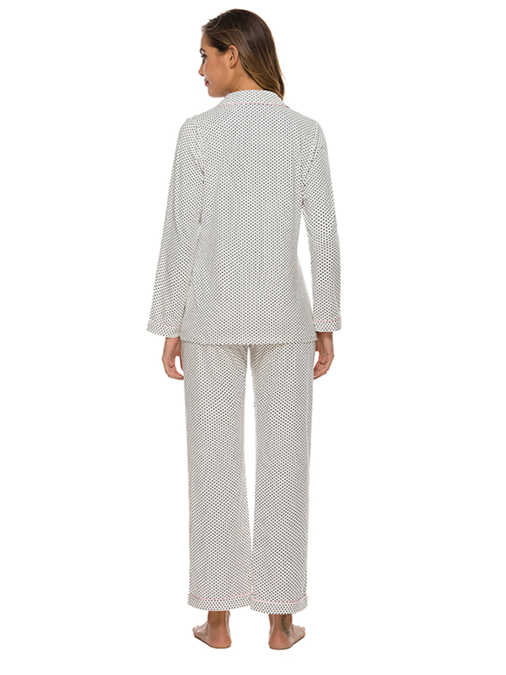 Collared Neck Loungewear Set with Pocket - Lilixa.store