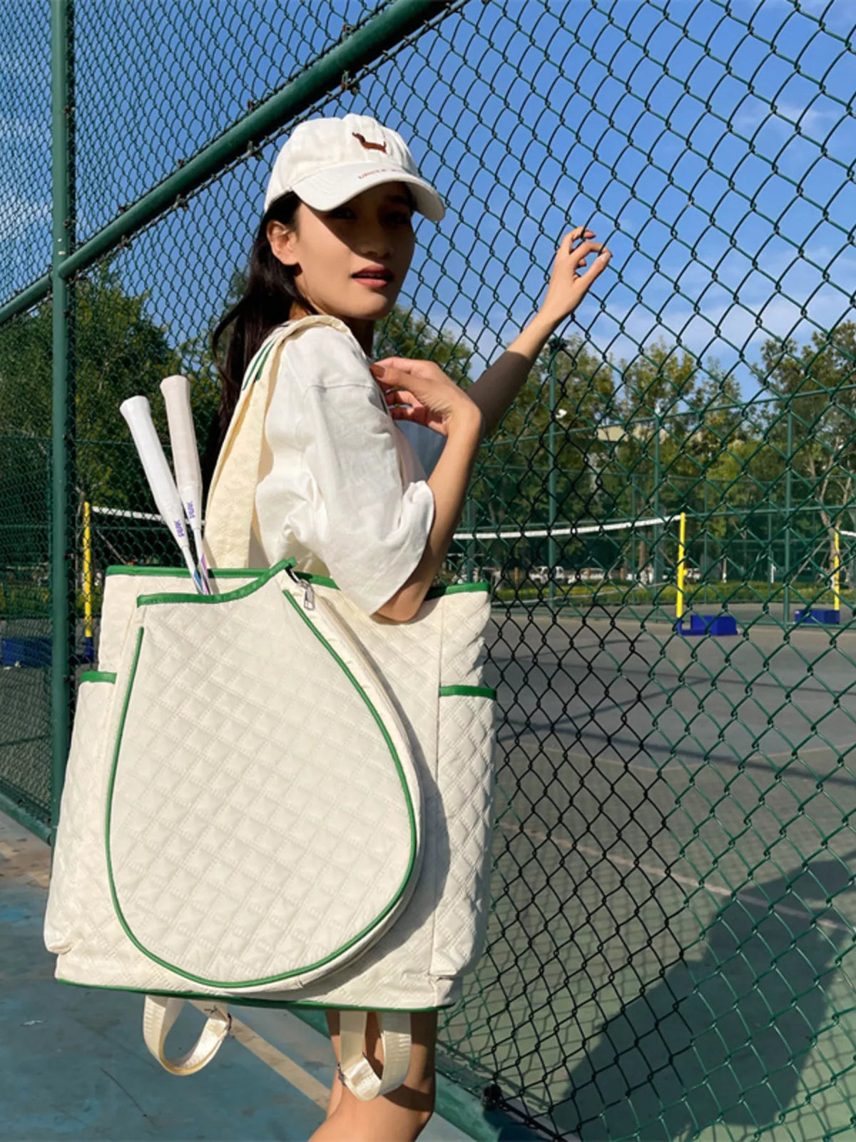 Quilted Racket Backpack Bag - Lilixa.store