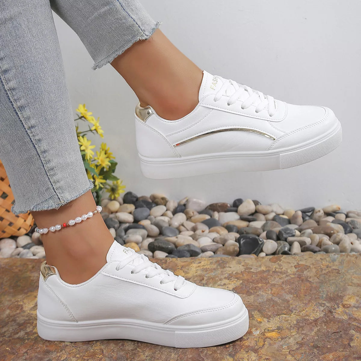 Round Toe Platform Sneakers - Lilixa.store