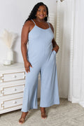 Basic Bae Full Size Spaghetti Strap V-Neck Jumpsuit - Lilixa.store