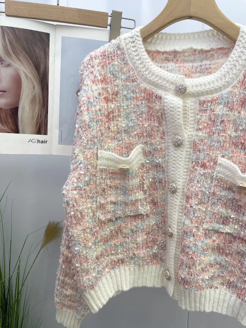 Heathered Button Up Long Sleeve Cardigan - Lilixa.store