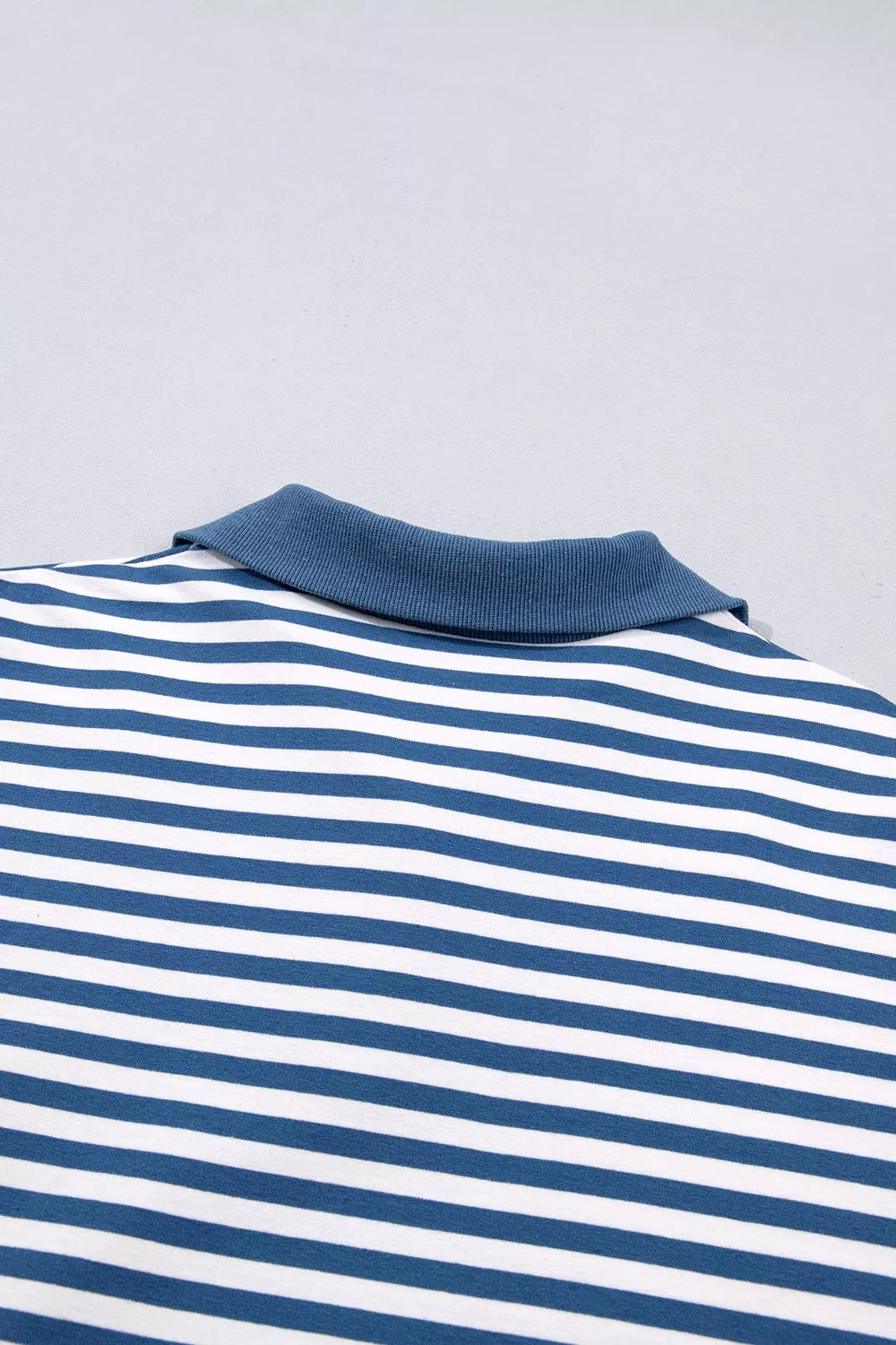 Stripe Color Block Trim Raw Seam Split Hem Loose Sweatshirt - Lilixa.store