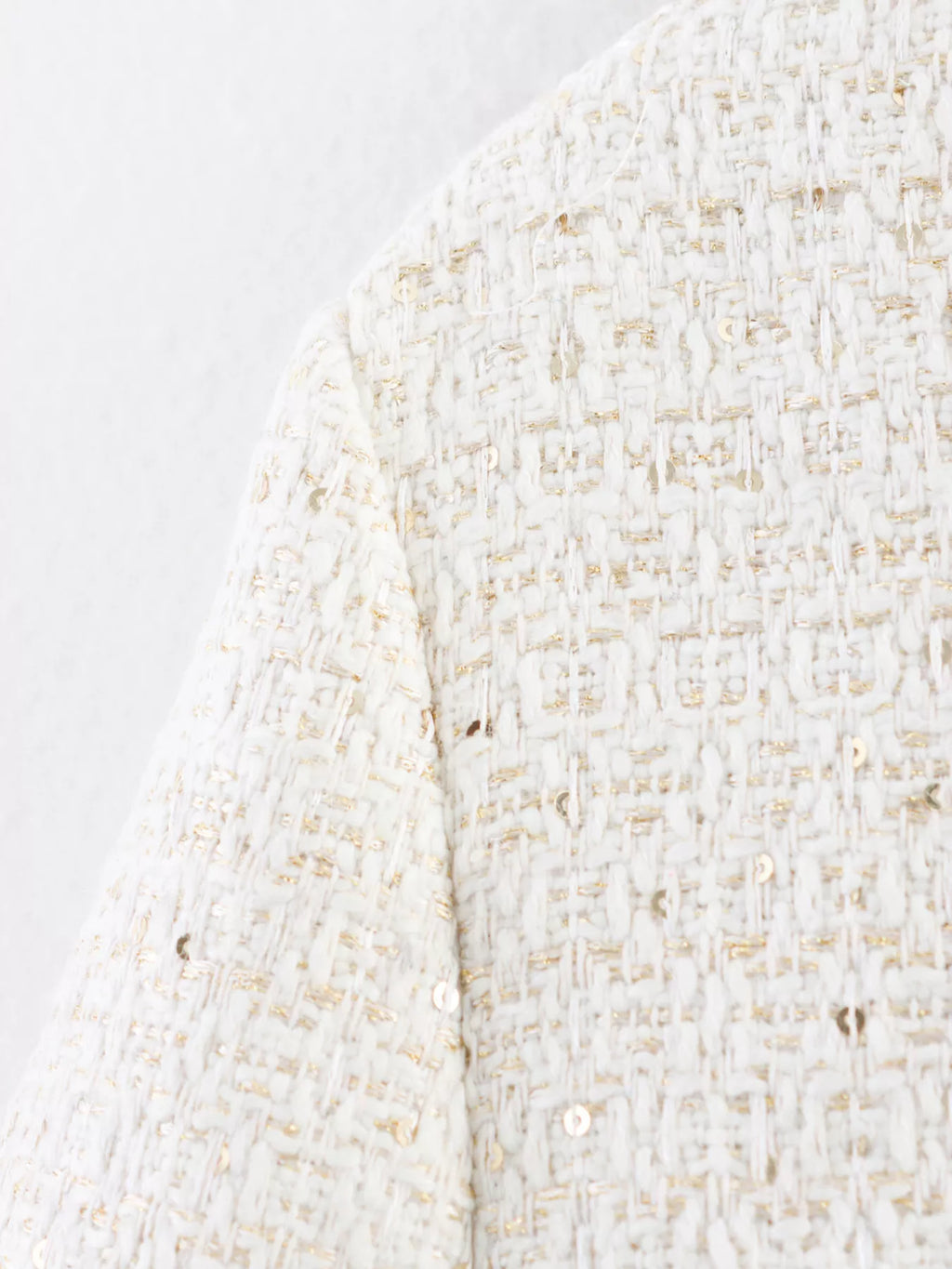 Tweed Button Up Cropped Outerwear - Lilixa.store
