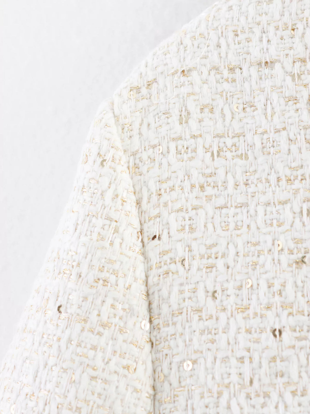 Tweed Button Up Cropped Outerwear - Lilixa.store