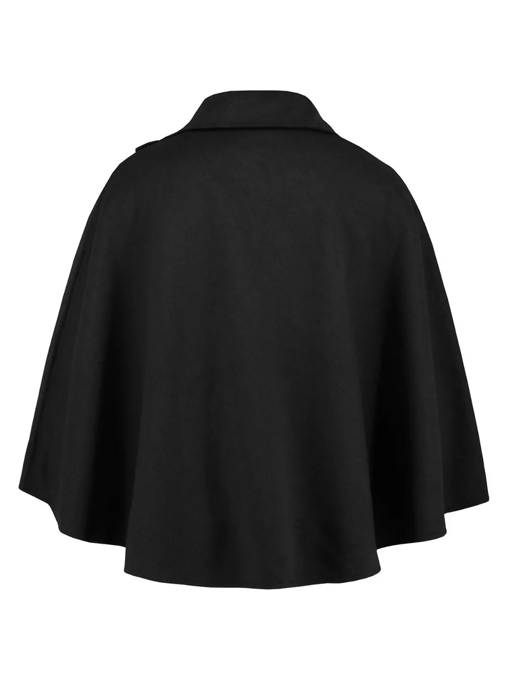 Collared Neck Cropped Cape - Lilixa.store