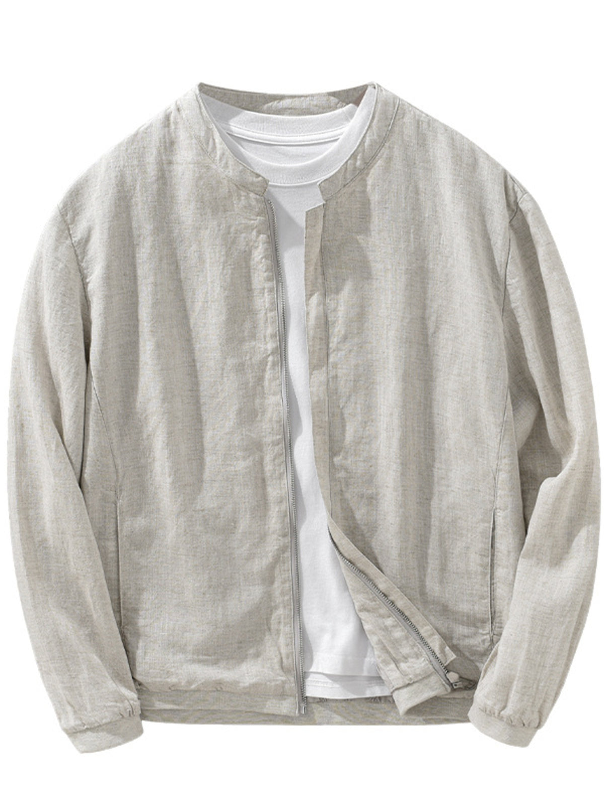 Men's Plus Size Zip Up Long Sleeve Jacket