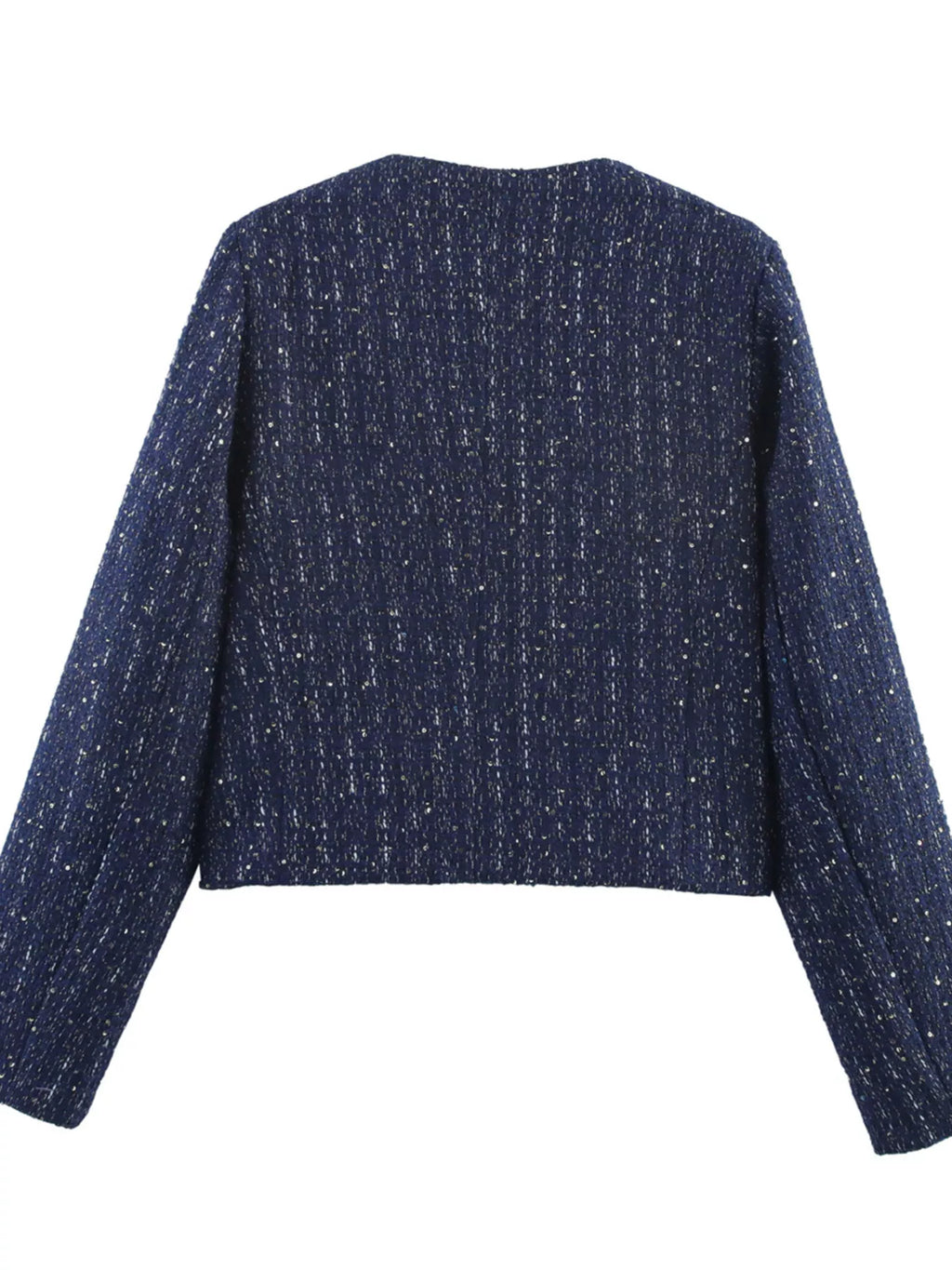 Tweed Button Up Cropped Outerwear - Lilixa.store