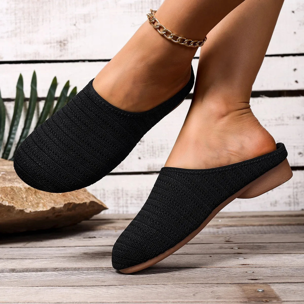 Round Toe Flat Slip-Ons, view 4