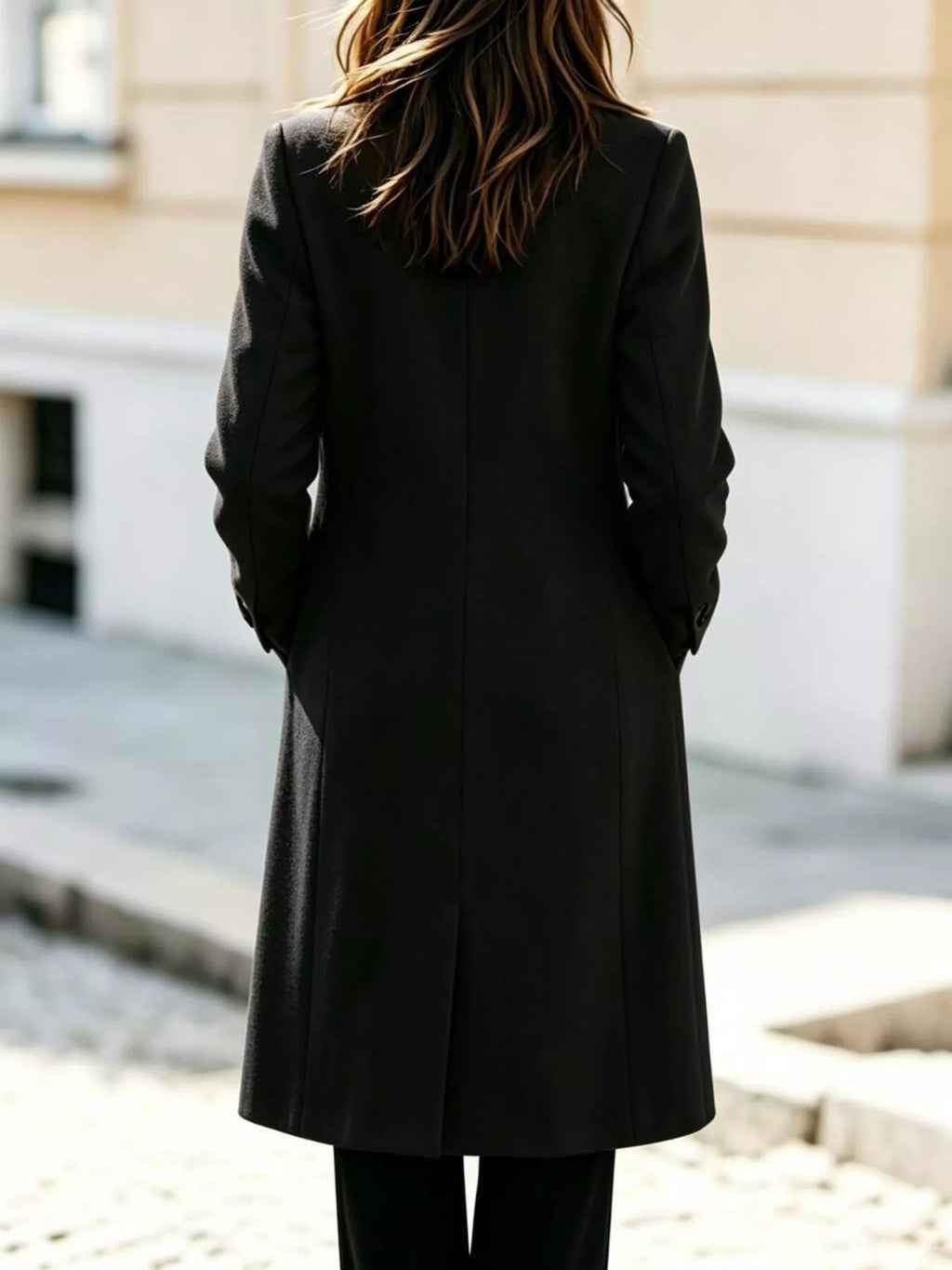Double-Breasted Lapel Collar Coat, view 5
