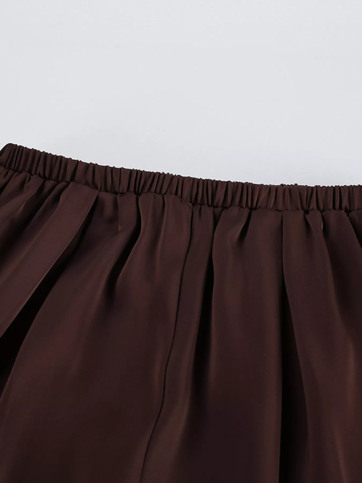 Ruffle V-Neck Cami and Wide-Leg Pants Two-Piece Set in Brown, view 16