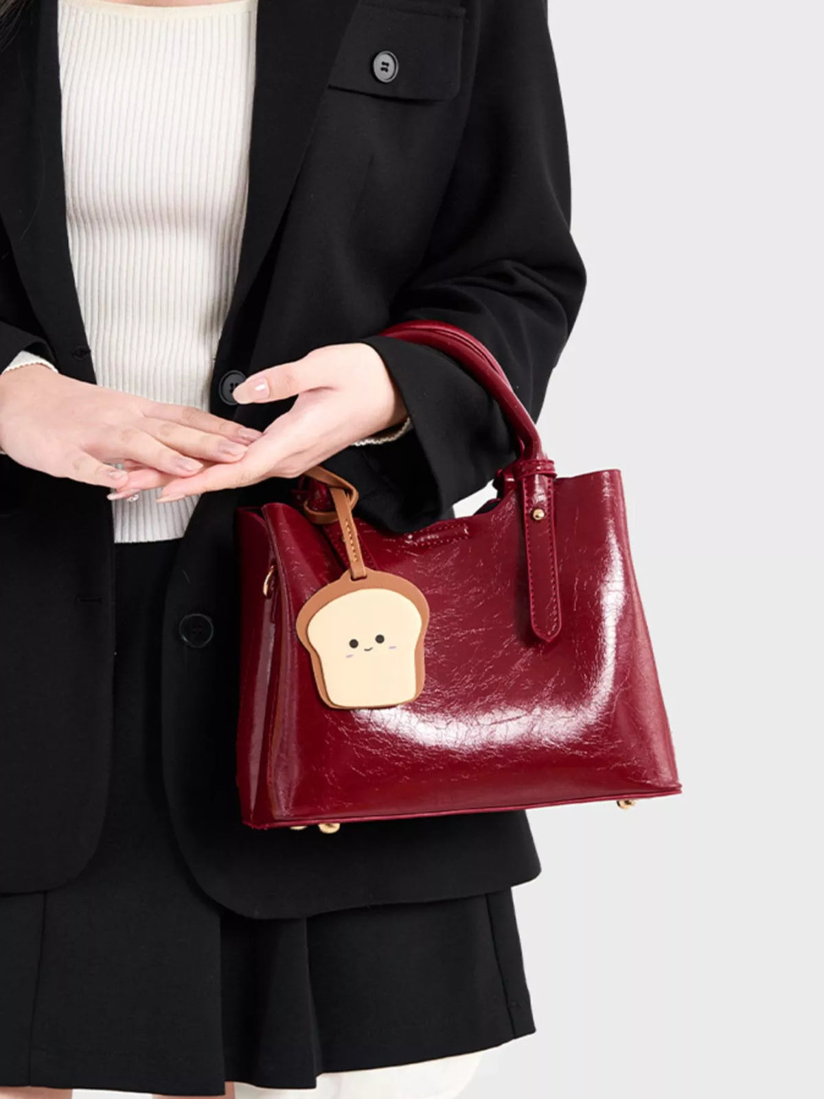 Top Handle Texture Handbag