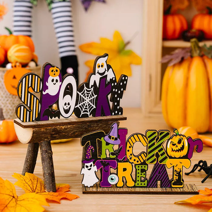 Halloween Wooden Decorative Tabletop Ornament - Lilixa.store