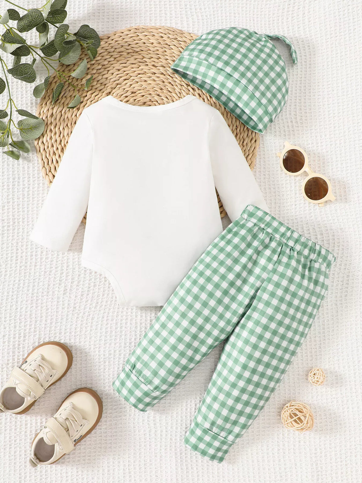 Children's Long Sleeve Bodysuit and Pants Set with Hat - Lilixa.store