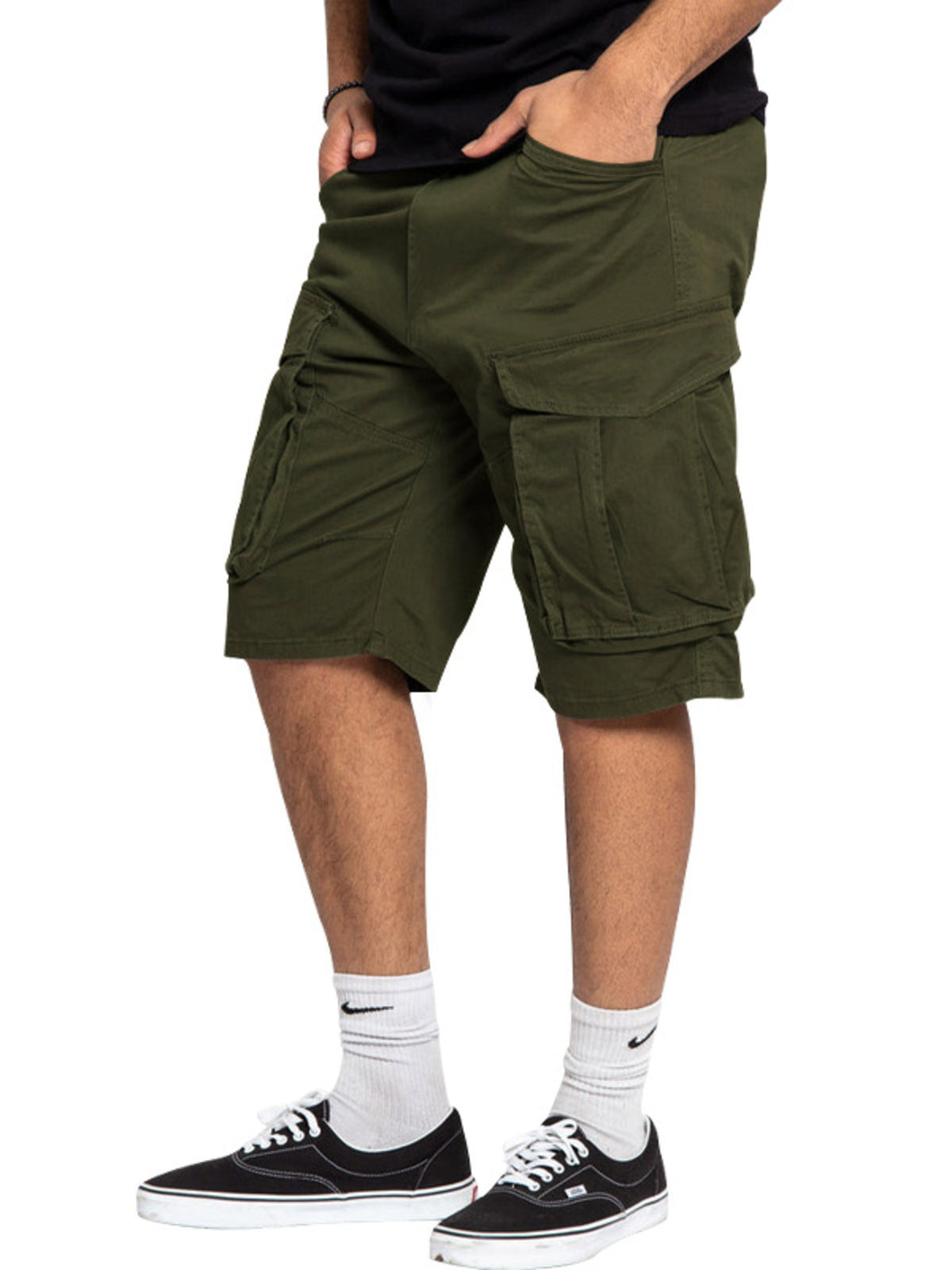 Men's Full Size Cargo Shorts with Multiple Pockets Plus Size, view 6