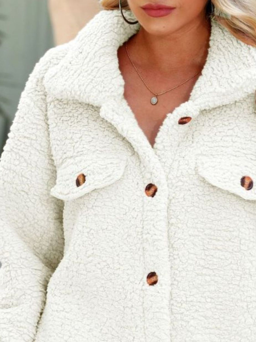 Button Down Collared Coat - Lilixa.store