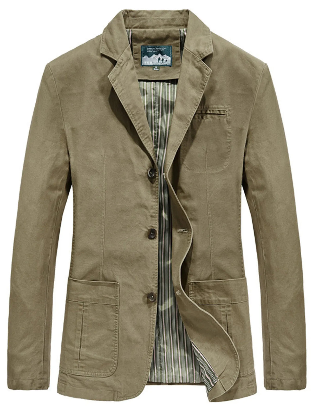 Men's Plus Size Lapel Collar Button Up Blazer - Lilixa.store