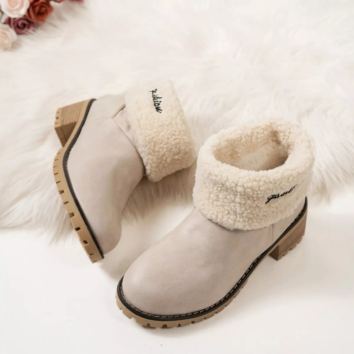 Round Toe Block Heels Boots - Lilixa.store
