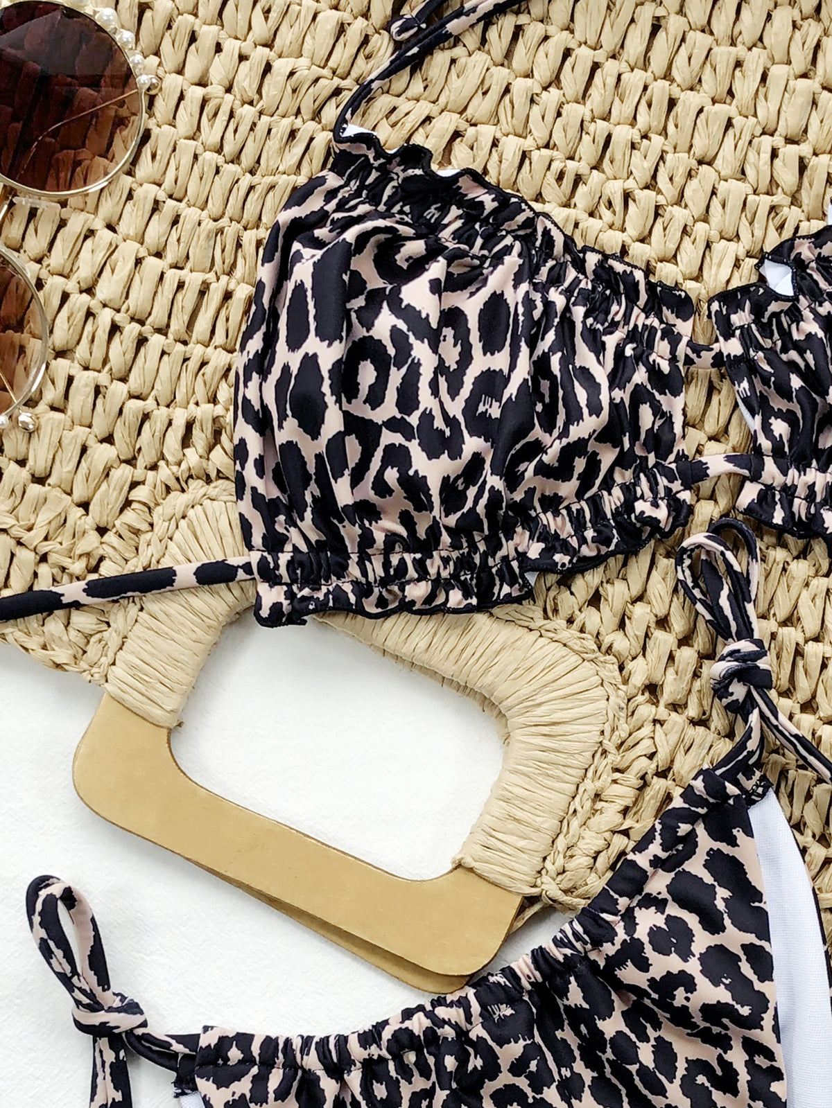 Frill Trill Halter Neck Bikini Set - Lilixa.store