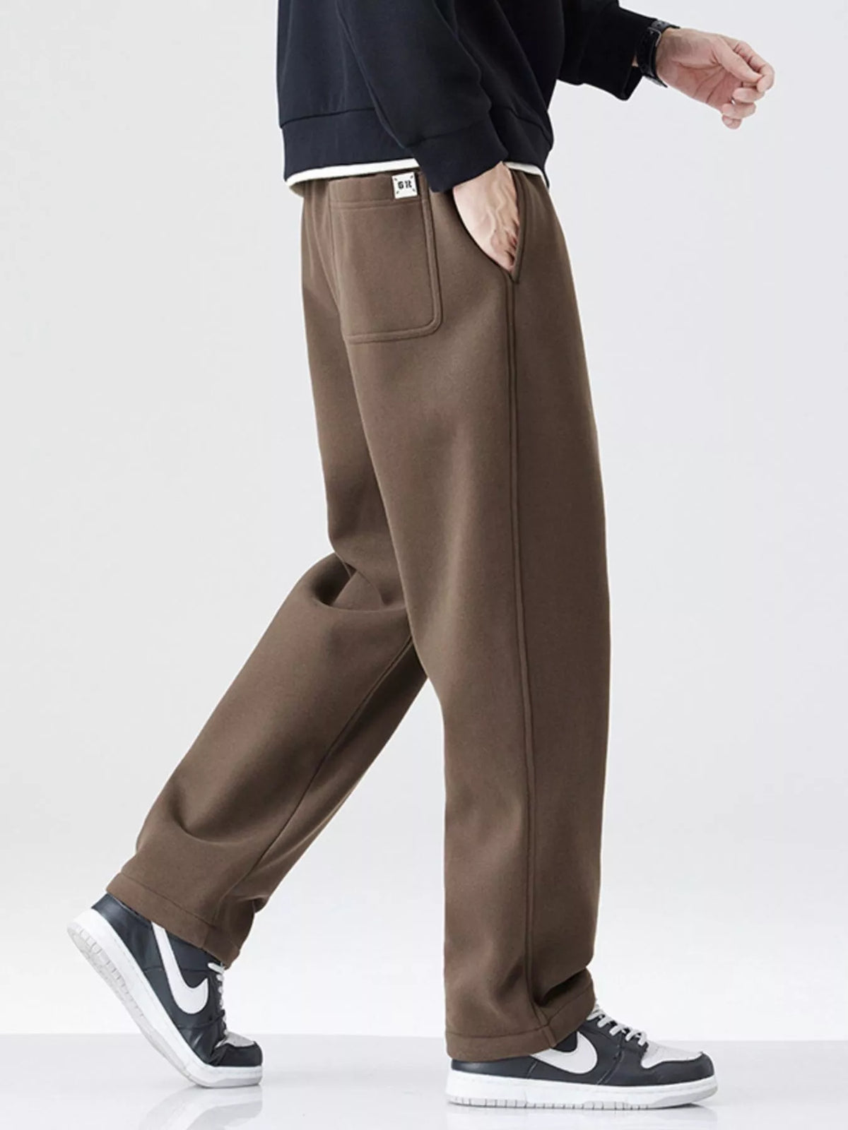Men's Plus Size Wide Leg Pants, view 5
