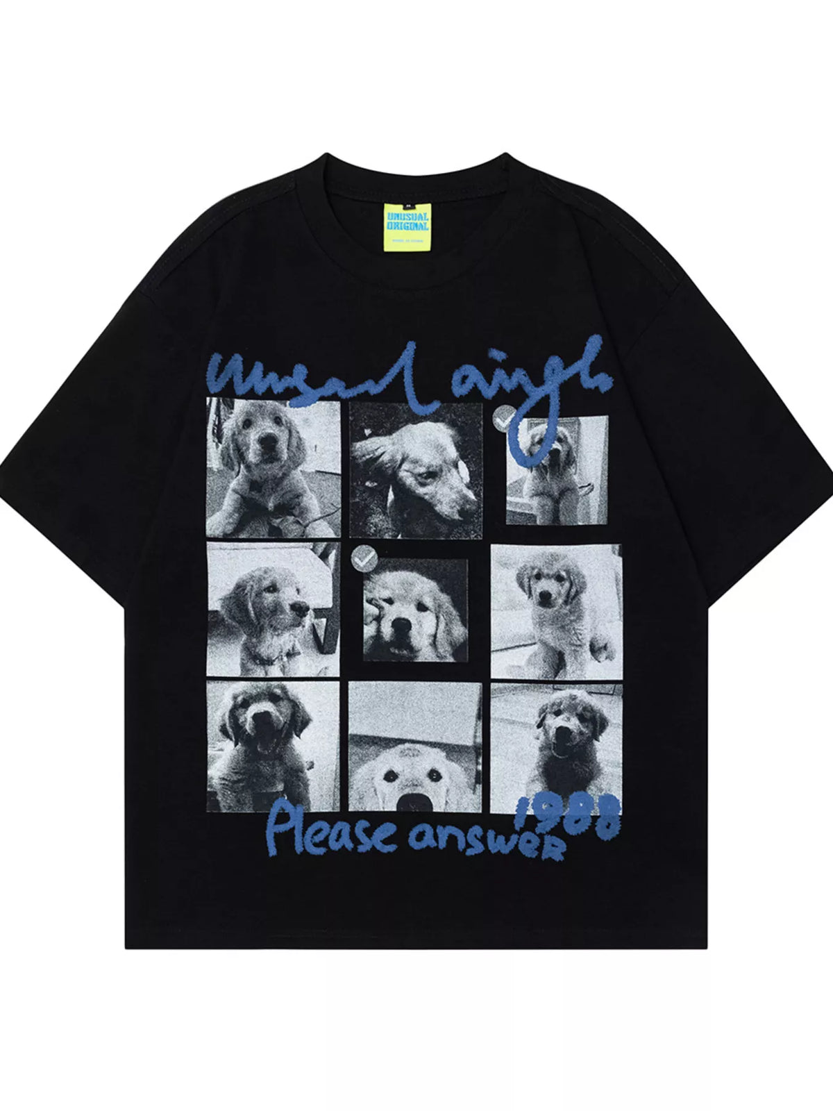 Men's Dog Graphic Oversized T-Shirt