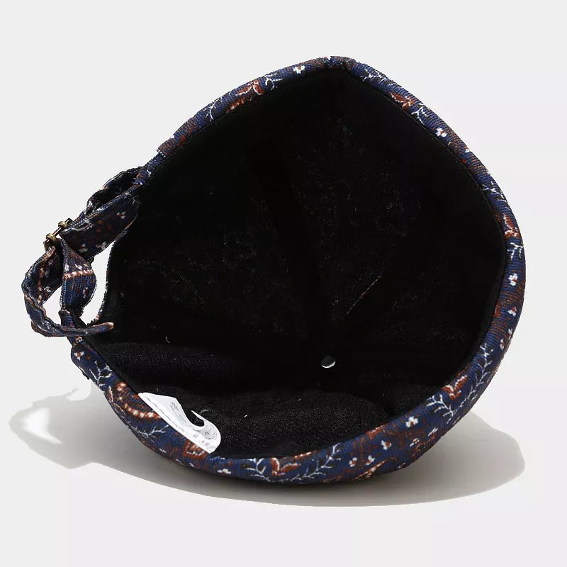 Vintage Paisley Print Brimless Hat - Lilixa.store