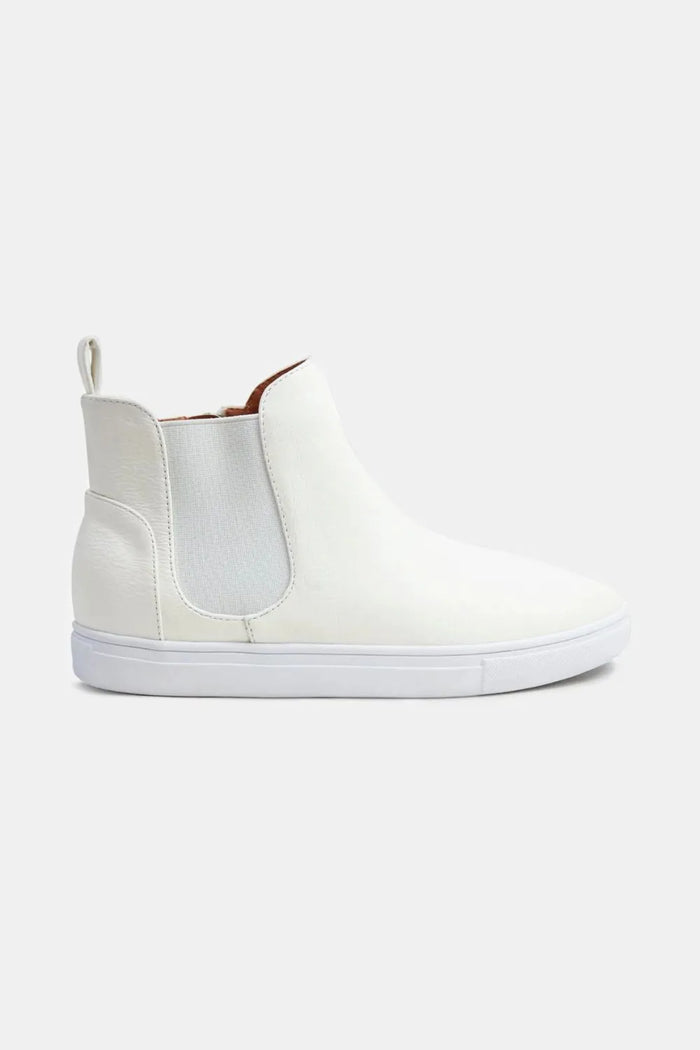 Beast Fashion Faux Suede Elastic Side Panel Sneakers - Lilixa.store