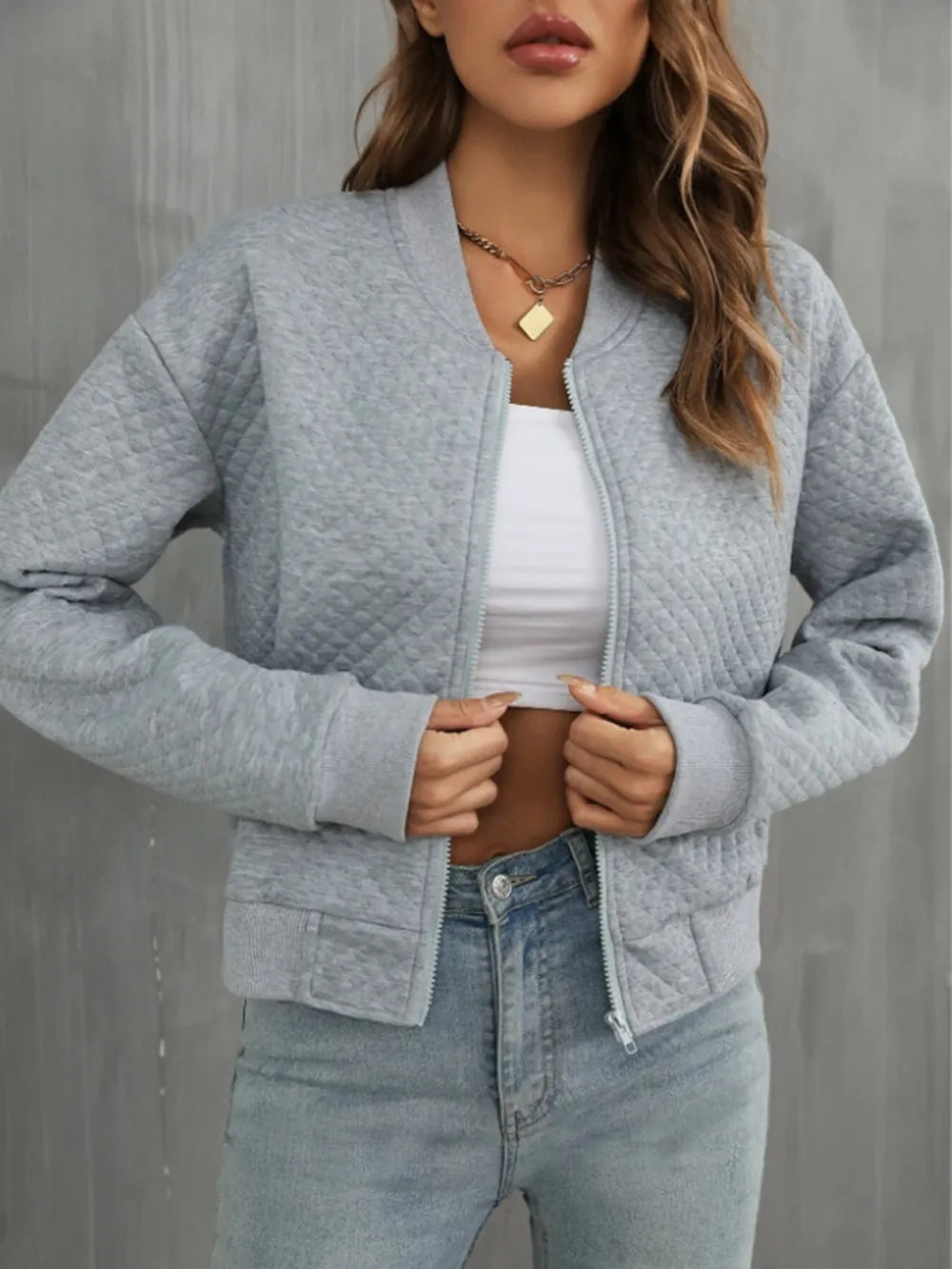 Zip Up Long Sleeve Jacket, view 21