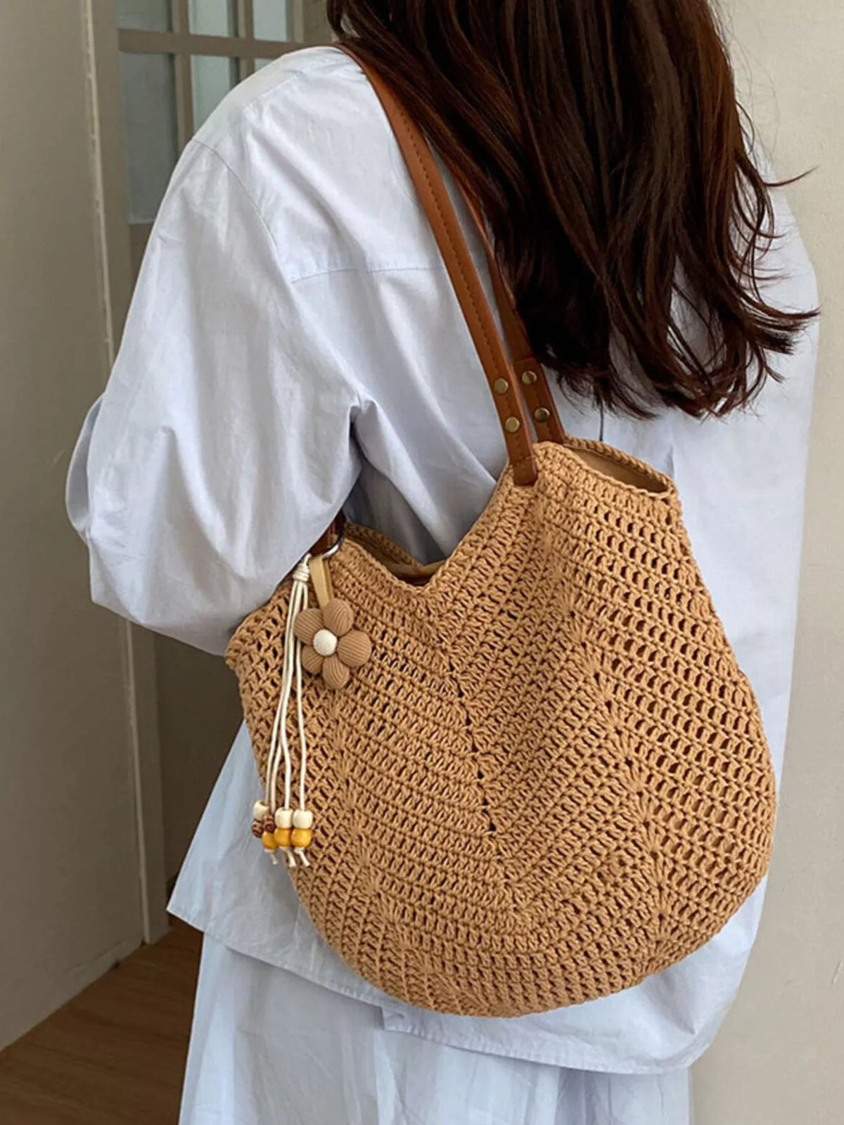 Crochet Knit Shoulder Bag - Lilixa.store