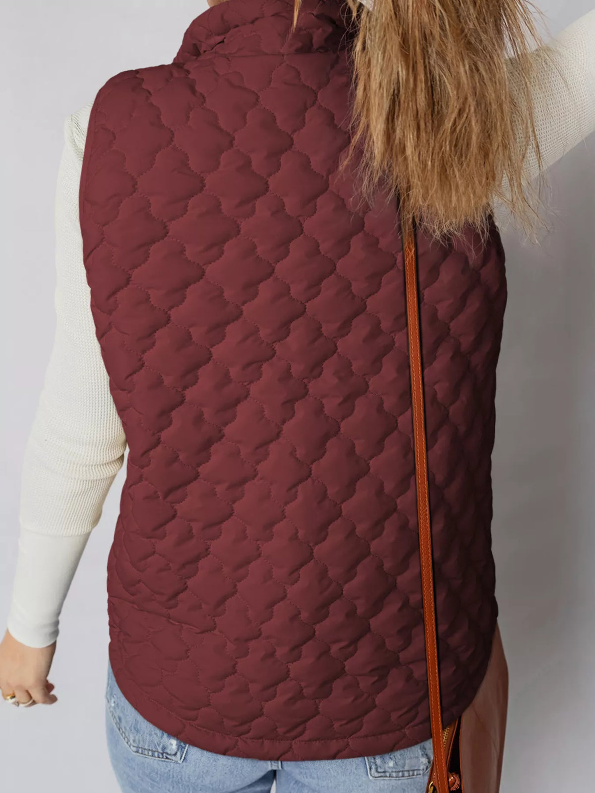 Quilted Snap Down Zip Up Vest Coat - Lilixa.store