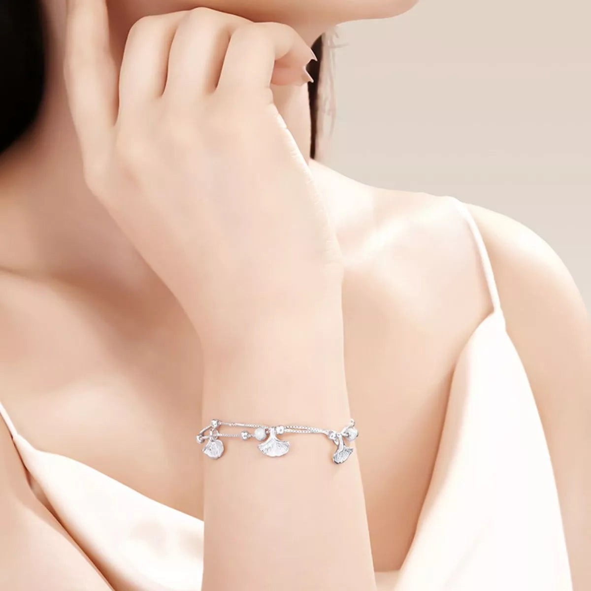 Double Layer Ginkgo Leaf Bracelet - Lilixa.store