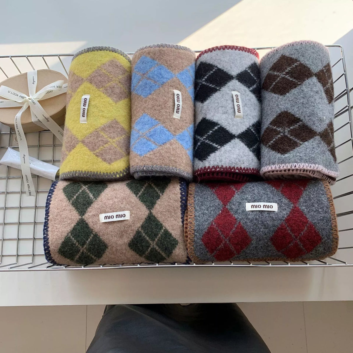 Argyle Pattern Warm Scarf - Lilixa.store