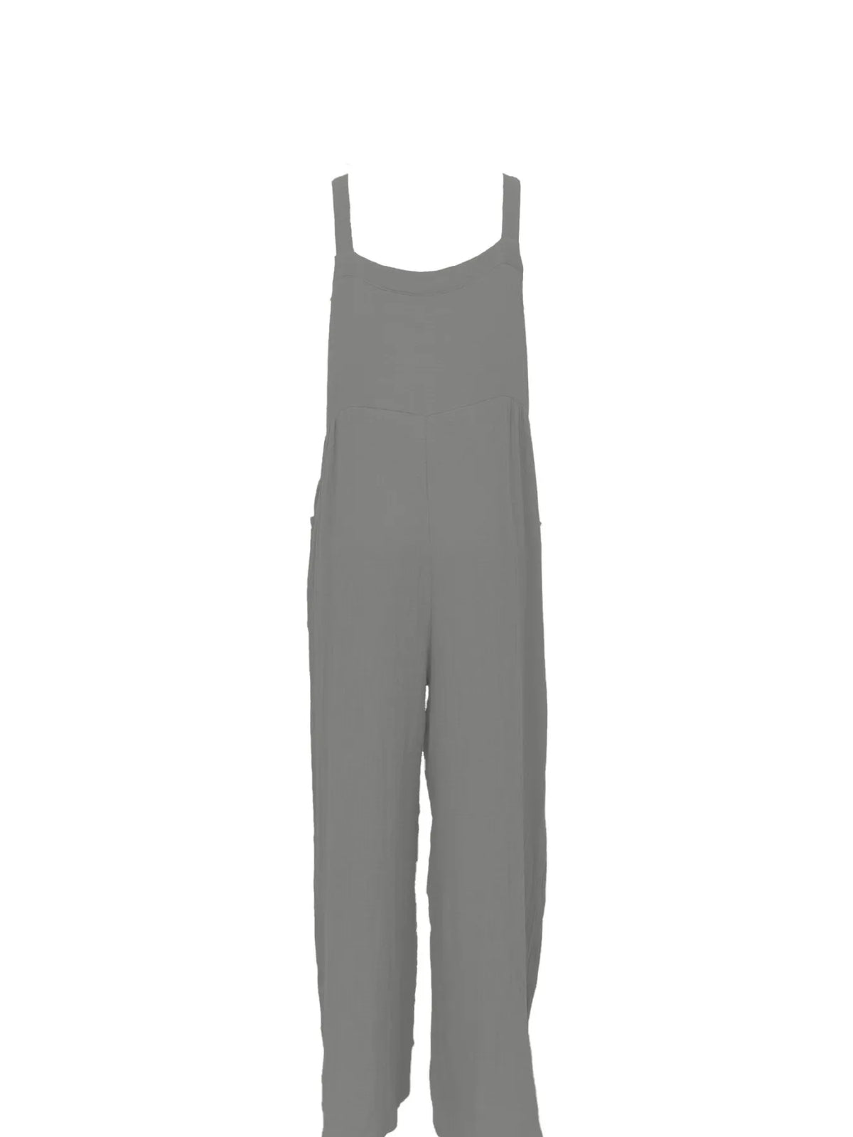 Full Size Casual Wide Leg Textured Overalls Plus Size - Lilixa.store