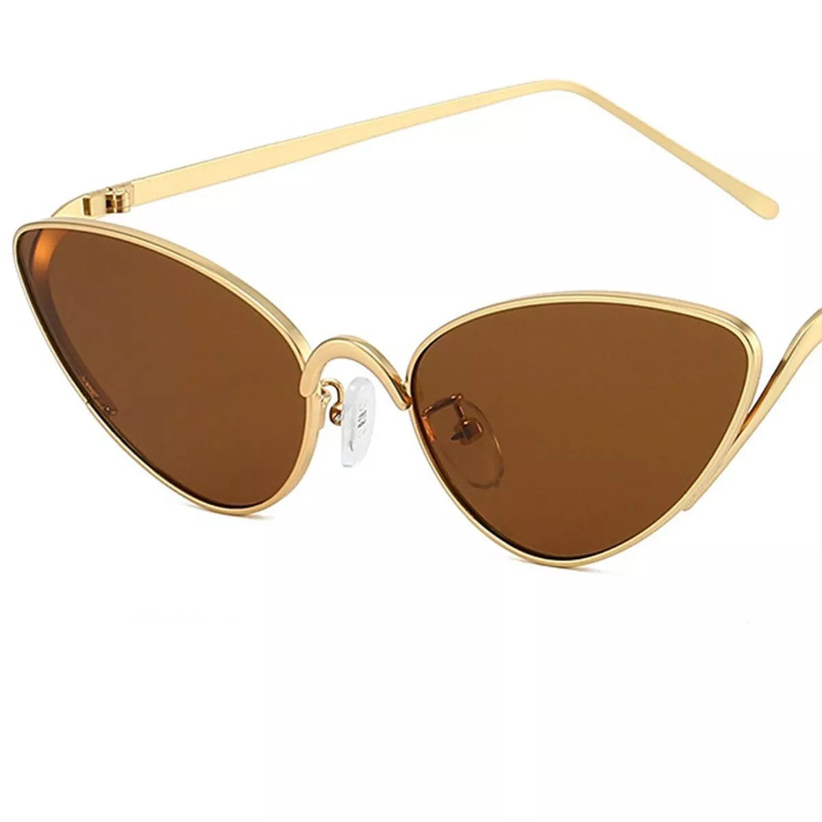 Gold-Rimmed Cat-Eye Sunglasses