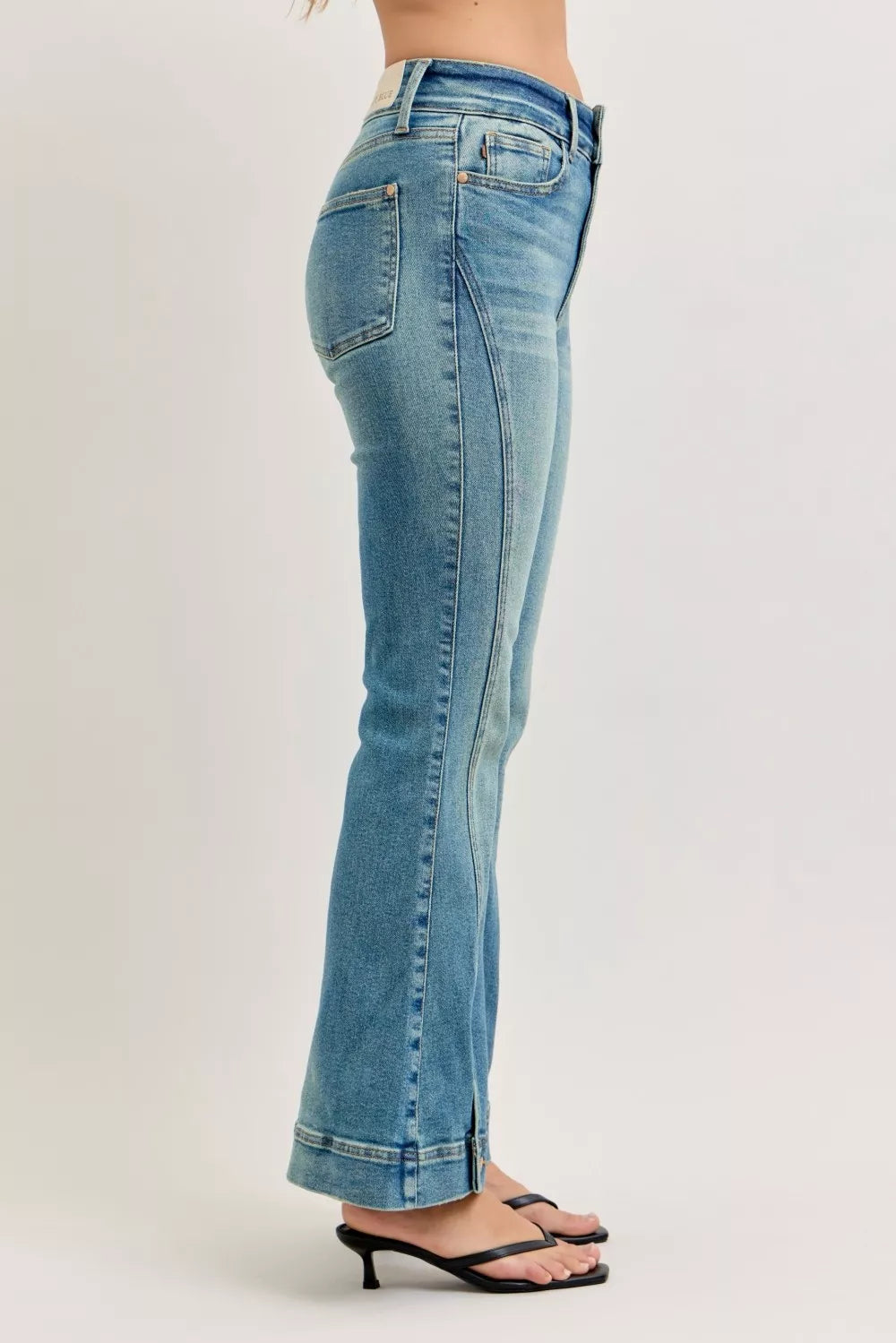 Judy Blue High Waist Vintage Wash Flare Jeans - Lilixa.store