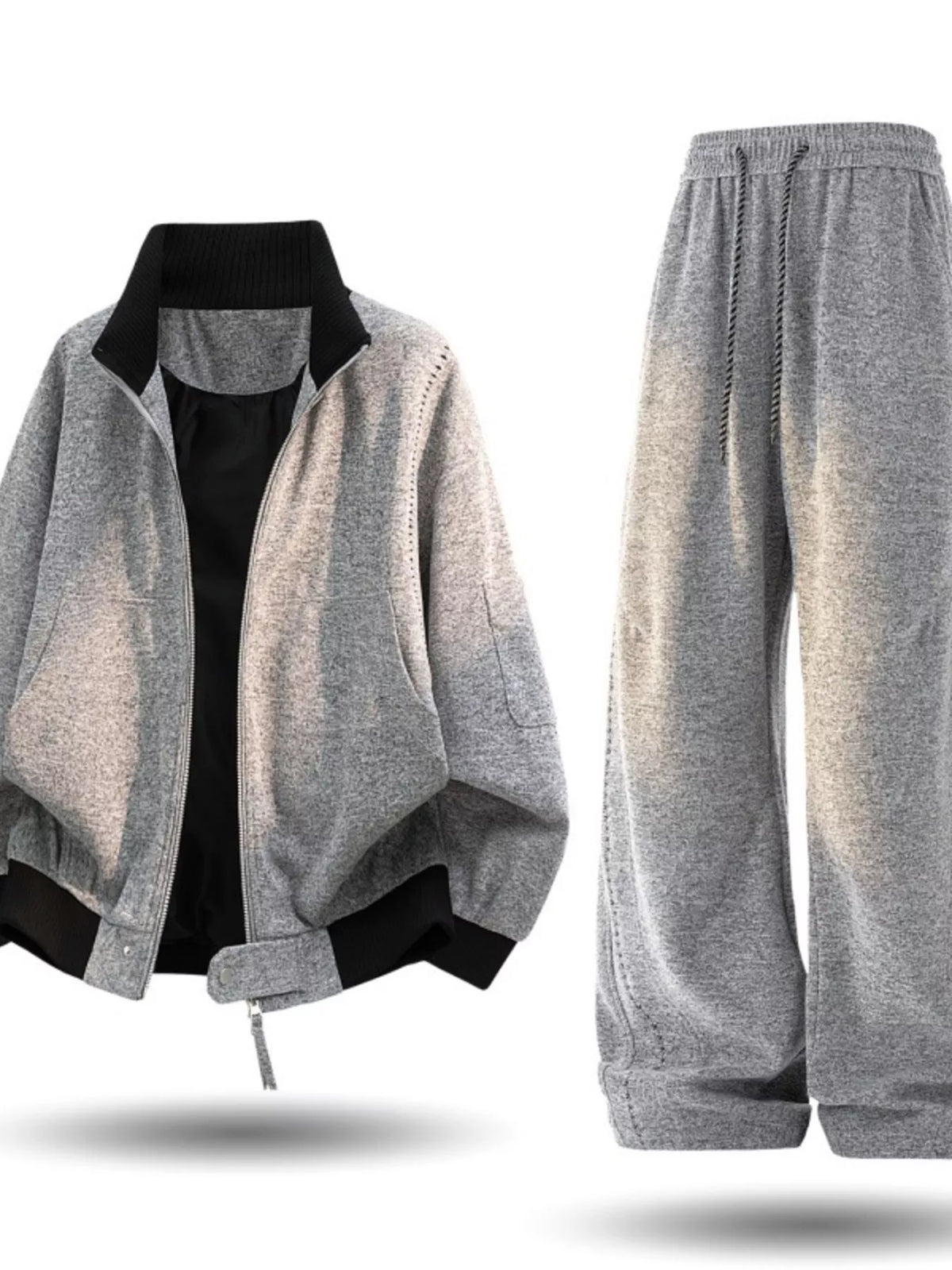 Men's Plus Size Thick Jacket and Pants Tracksuit Set - Lilixa.store